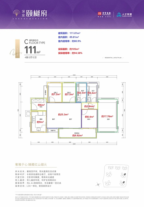深業頤樾府111平戶型圖